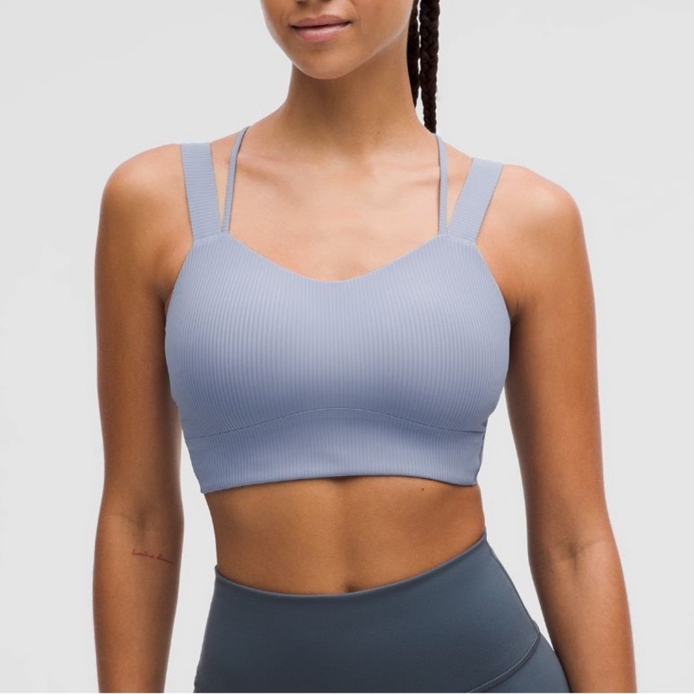Like a cloud ribbed longline bra D/DD